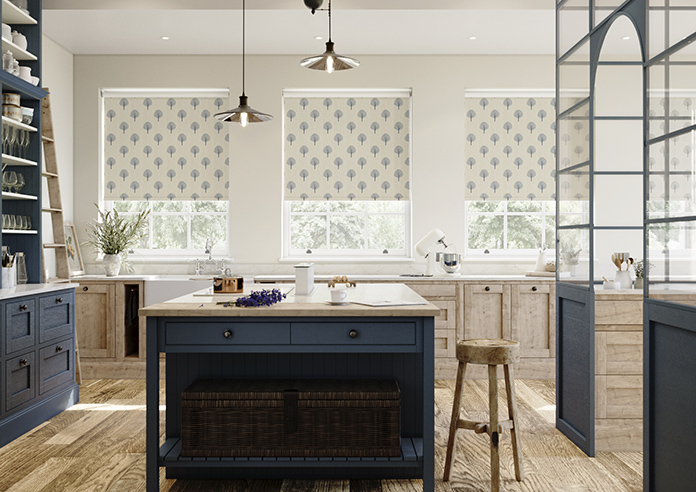 Emily Bond Yew Tree, Navy - Roller Blind - Image 3